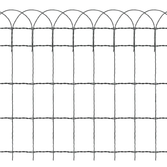 Garden Border Fence Powder-coated Iron 10x0.65 m Oaobit