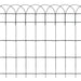 Garden Border Fence Powder-coated Iron 10x0.65 m Oaobit