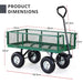 Garden Cart With Mesh Liner Lawn Folding Trolley