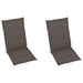 Garden Chair Cushions 2 Pcs Taupe 120x50x3 Cm Aipab