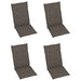 Garden Chair Cushions 4 Pcs Taupe 120x50x3 Cm Aipao