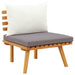 Garden Chair With Cushions Solid Acacia Wood Allio