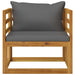 Garden Chair With Dark Grey Cushions Solid Acacia Wood