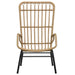 Garden Chair Poly Rattan Light Brown Anpnb