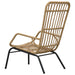 Garden Chair Poly Rattan Light Brown Anpnb