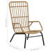 Garden Chair Poly Rattan Light Brown Anpnb