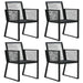 Garden Chairs 4 Pcs Rope Rattan Black Toxolb