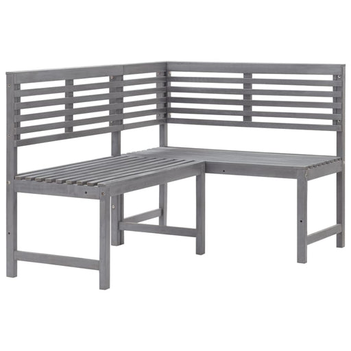 Garden Corner Bench Grey 140 Cm Solid Acacia Wood Toxaxt