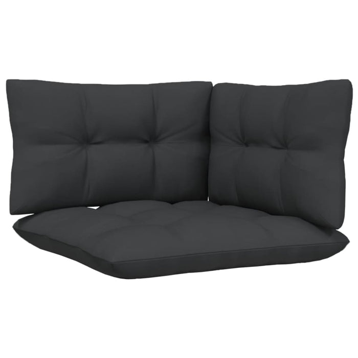 Garden Corner Sofa With Anthracite Cushions Grey Solid