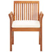 Garden Dining Chair With Cushion Solid Acacia Wood Apkla