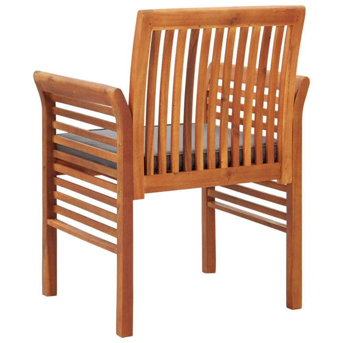 Garden Dining Chair With Cushion Solid Acacia Wood Apklk