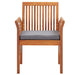 Garden Dining Chair With Cushion Solid Acacia Wood Apklk