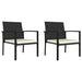 Garden Dining Chairs 2 Pcs Poly Rattan Black Topoob