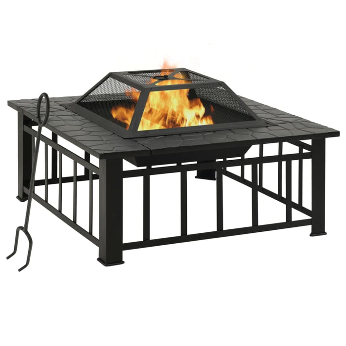 Garden Fire Pit With Pokerxxl Steel Toonnn