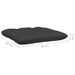 Garden Footstool With Anthracite Cushion Black Solid