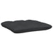 Garden Footstool With Anthracite Cushion Black Solid