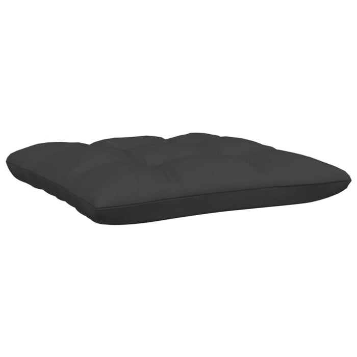 Garden Footstool With Anthracite Cushion White Solid