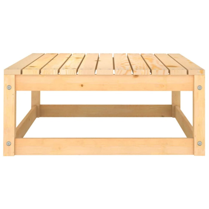 Garden Footstool With Cushion Solid Pinewood Nbpixp