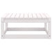 Garden Footstool With Cushion White Solid Pinewood Nbpixl