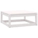 Garden Footstool With Cushion White Solid Pinewood Nbpixl