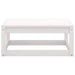 Garden Footstool With Cushion White Solid Pinewood Nbpixl