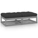 Garden Footstools With Cushions 2 Pcs Grey Solid Pinewood