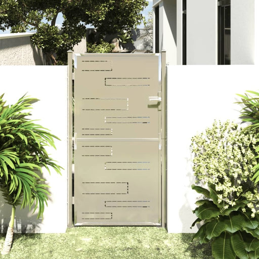 Garden Gate 100x180 Cm Stainless Steel Tolnpn