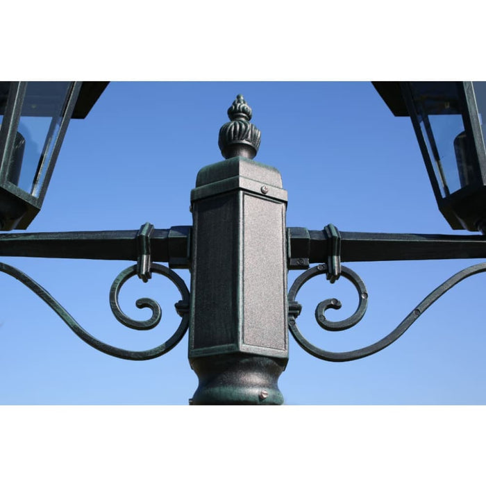 Garden Lamp Post Dark Green 215 Cm Abxai