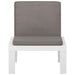 Garden Lounge Chair With Cushion Plastic White Topnal