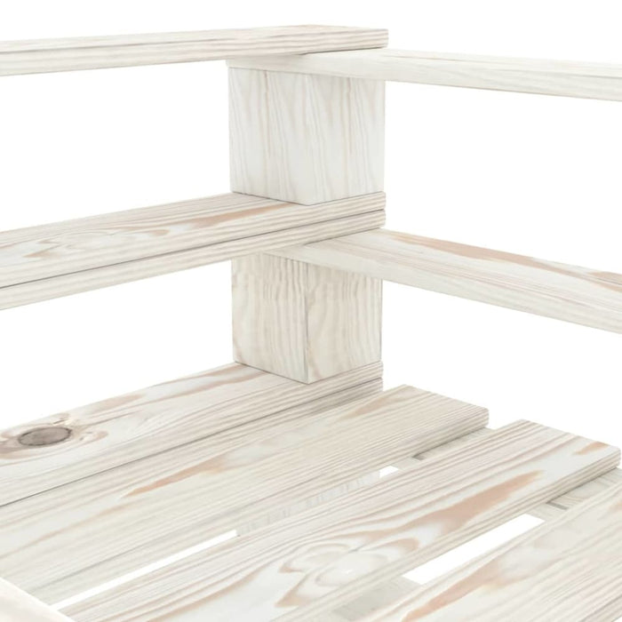 Garden Pallet Armchair Wood White Totplk