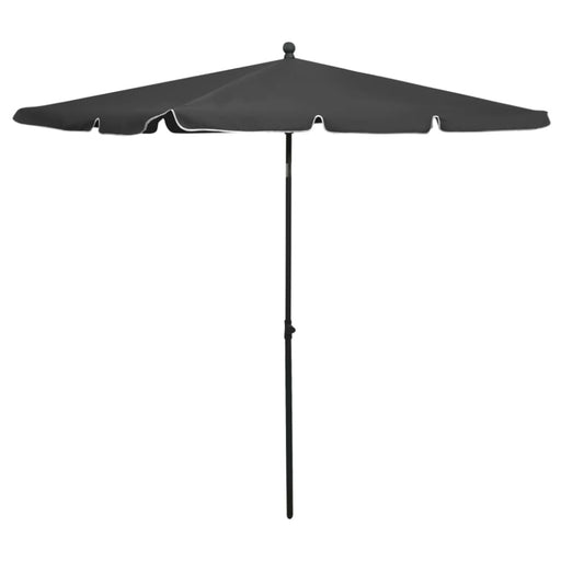 Garden Parasol With Pole 210x140 Cm Anthracite Toppap