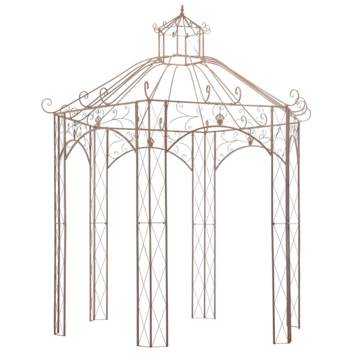 Garden Pavilion Antique Brown 3 m Iron Apatn