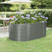 Garden Planter Powder-coated Steel 175x100x68 Cm Grey Tokbpk