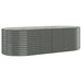 Garden Planter Powder-coated Steel 249x100x68 Cm Grey Tokbla