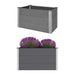 Garden Raised Bed Wpc 100x50x54 Cm Grey Atlbt