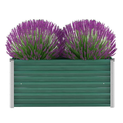 Garden Raised Bed Galvanised Steel 100x40x45 Cm Green Aanpp