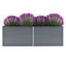 Garden Raised Bed Galvanised Steel 240x80x77 Cm Grey Aanab