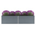 Garden Raised Bed Galvanised Steel 320x80x77 Cm Grey Aanaa