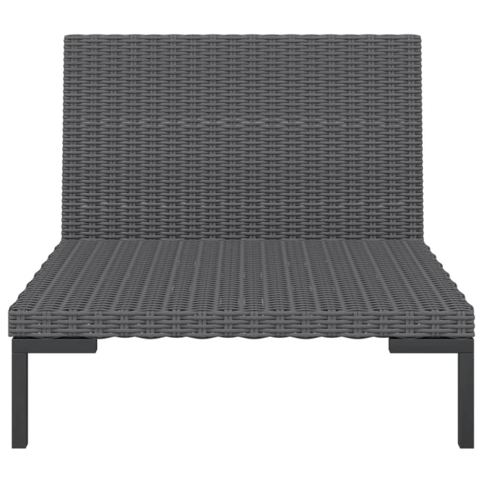 Garden Sofas 2pcs With Cushions Half Round Poly Rattan