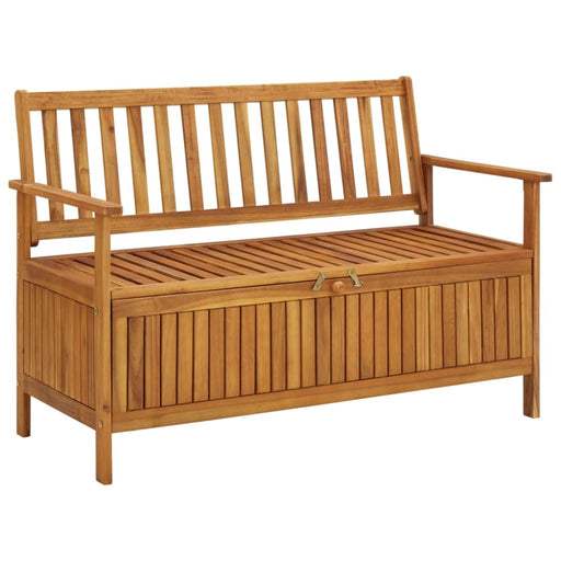 Garden Storage Bench 120 Cm Solid Acacia Wood Tobxik