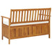 Garden Storage Bench Solid Acacia Wood Aaoxl