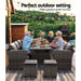 Gardeon 9-seater Outdoor Dining Set Patio Furniture Wicker