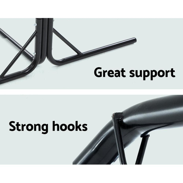 Gardeon Double Hammock Chair Stand Steel Frame 2 Person