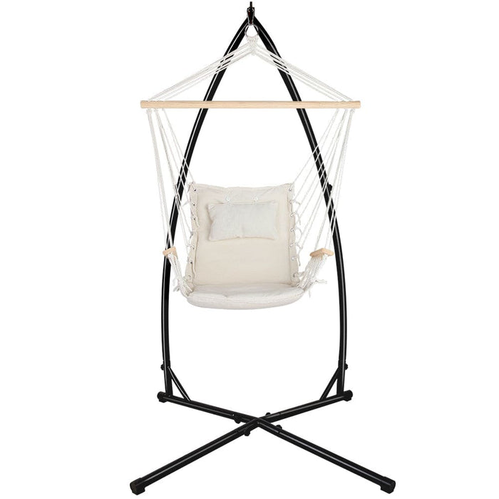 Gardeon Outdoor Hammock Chair With Steel Stand Hanging