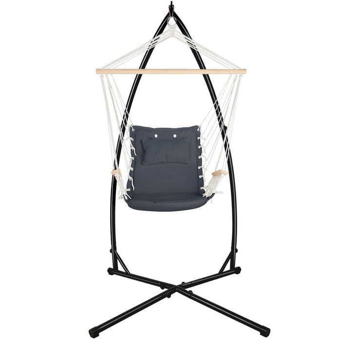 Gardeon Outdoor Hammock Chair With Steel Stand Hanging