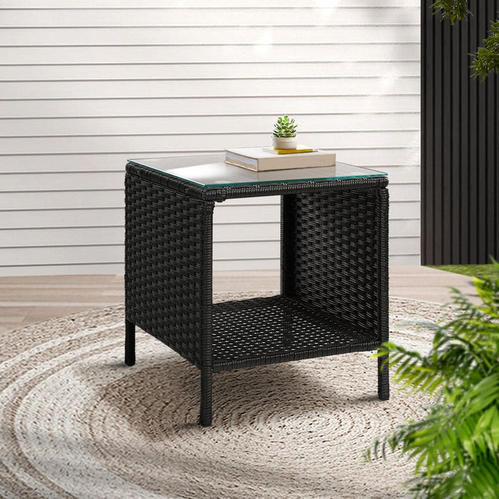 Gardeon Side Table Coffee Patio Outdoor Furniture Rattan