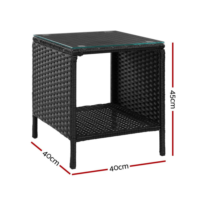 Gardeon Side Table Coffee Patio Outdoor Furniture Rattan