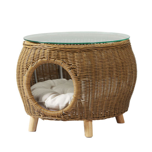 Gardeon Side Table Coffee Pet Bed Wicker Indoor Outdoor