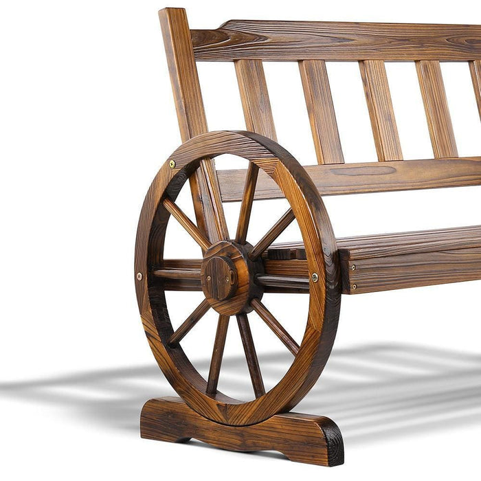 Gardeon Wooden Wagon Wheel Chair