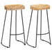 Gavin Bar Stools 2 Pcs Solid Mango Wood Gl724